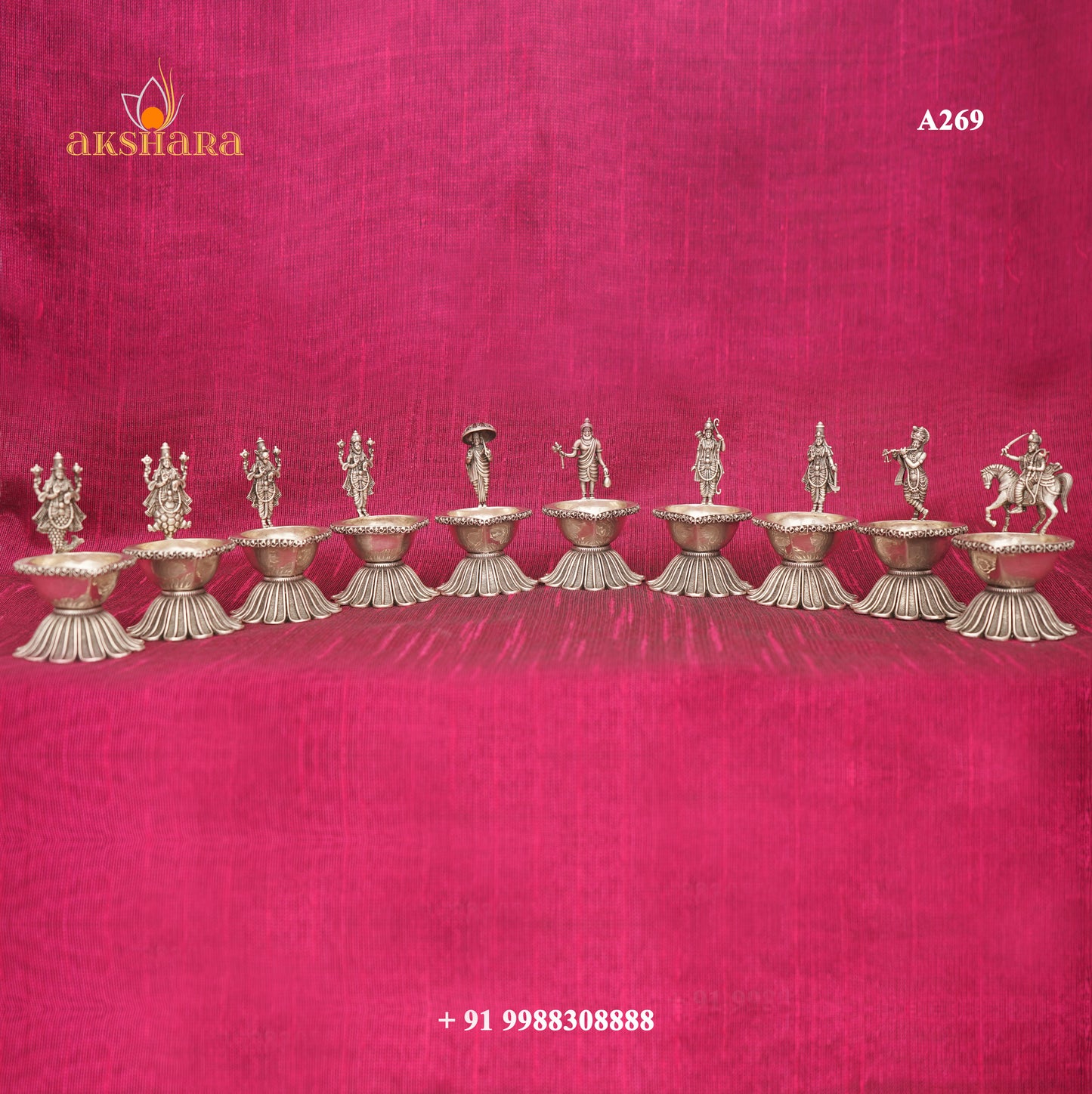 Dasavatharam Deepam Set 3D Idols