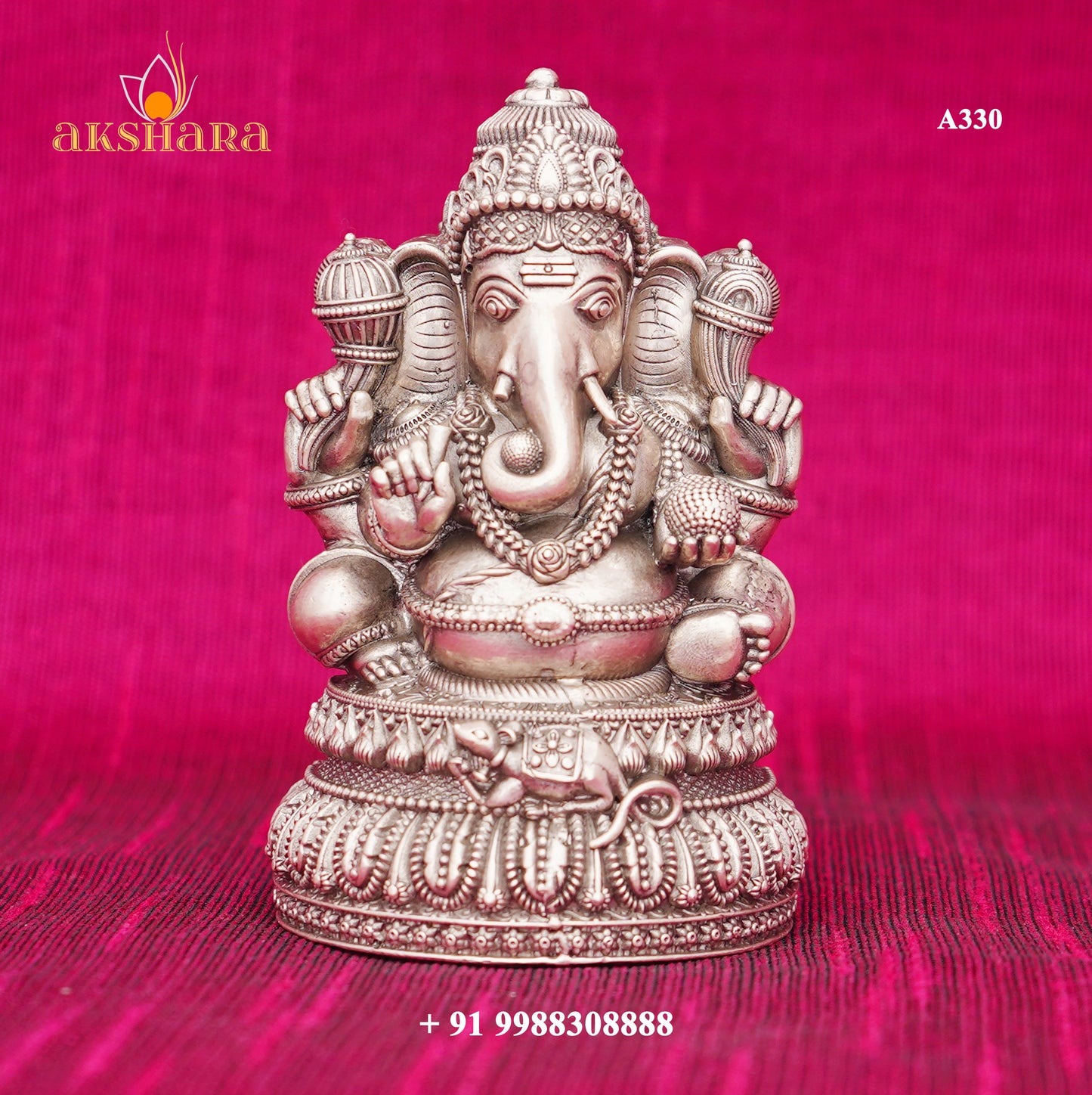 Premium Round Ganesh 3D Idol
