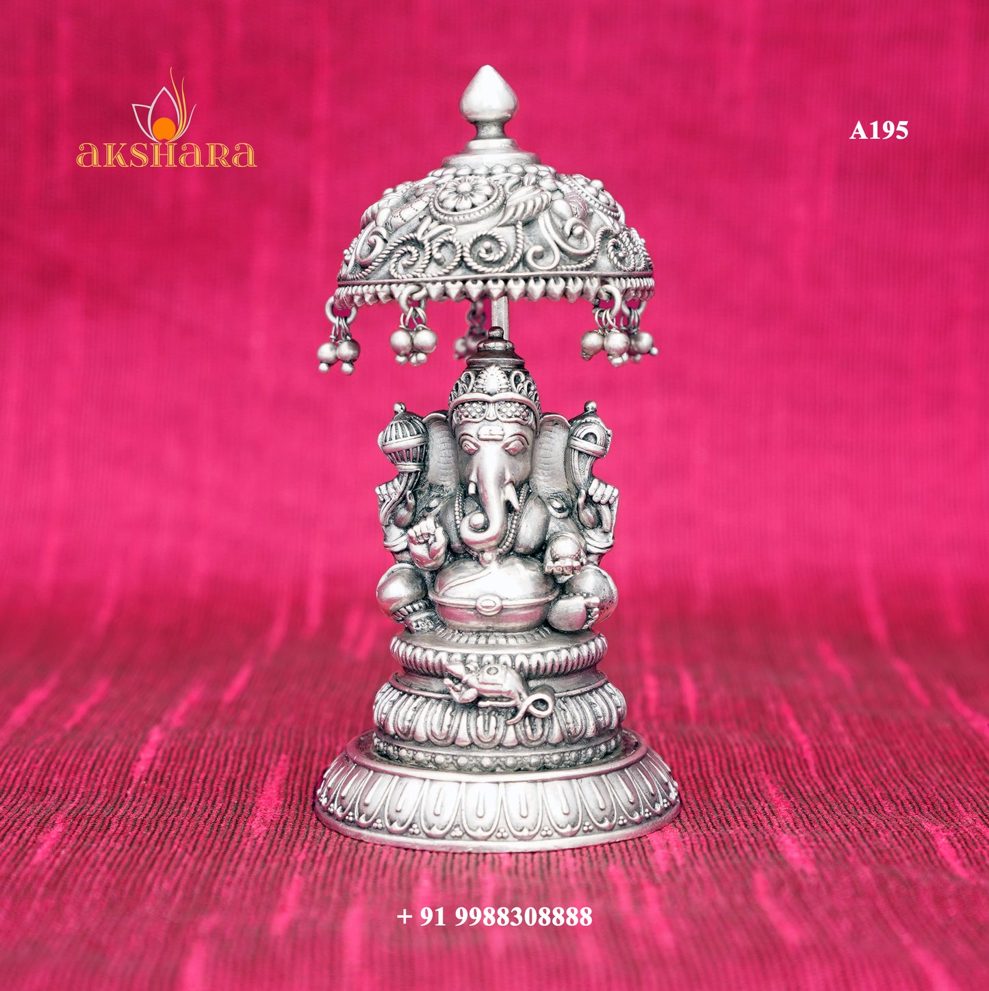 Round Ganesh 3D Idol