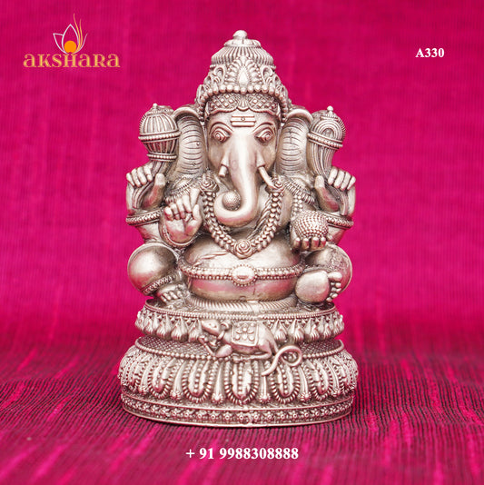 Premium Round Ganesh 3D Idol